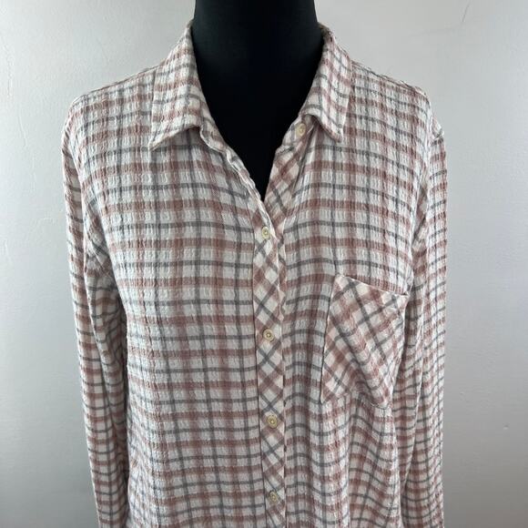 RAILS Brady Shirt Powder Steel Blush Button Down Long Sleeve Chest Pocket Sz M - Picture 2 of 10